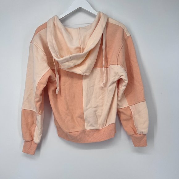 Universal Thread Women's Long Sleeve Pullover Patchwork Hoodie Orange XSmall NWT - Picture 3 of 5